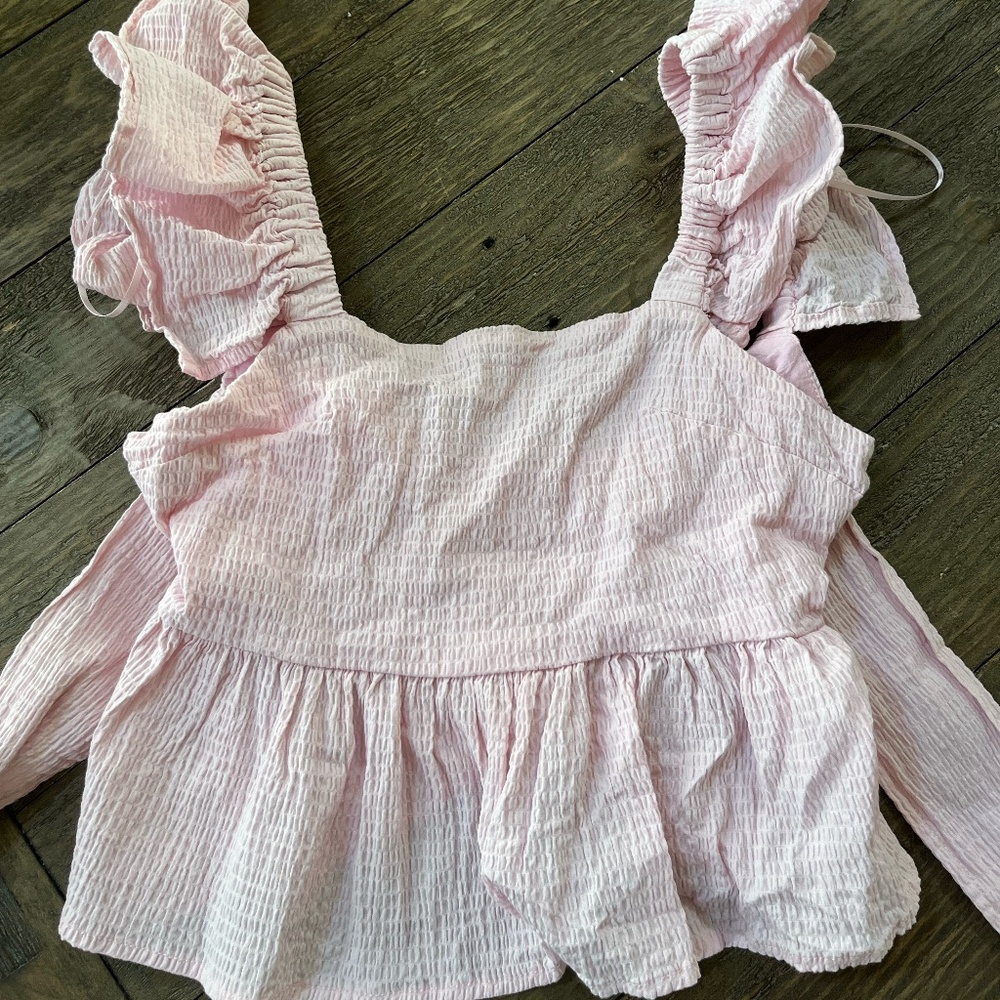 FRANKI YOUTH SIZE 10 PINK SUMMER BLOUSE